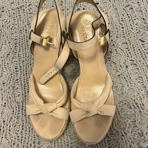 Cole Haan Nike Air Beige Leather Wedges